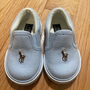 Polo by Ralph Lauren Kids Chambray Blue Slip-On Shoes